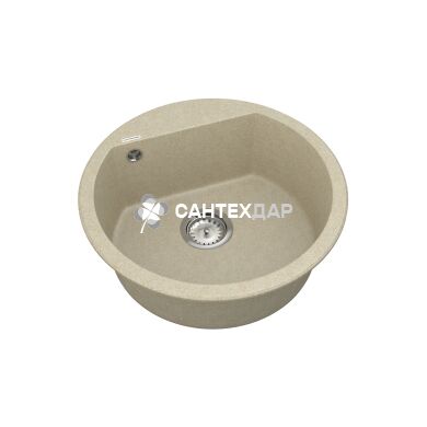 Мойка кварцевая Vankor Tera TMR 01.50 Beige + сифон