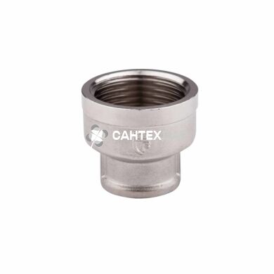 Муфта латунная редукционная SD Forte 1 1/2х1 ВВ никель