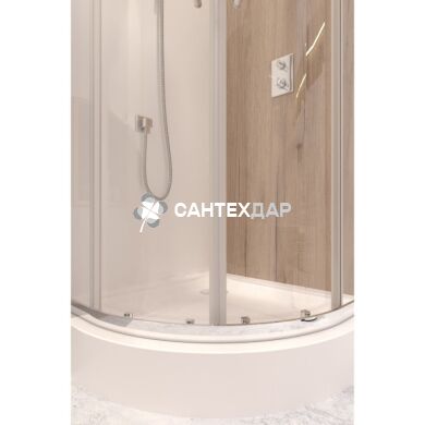 Душова кабіна Q-tap TAURUS 1011AC6 півколо 100x100 розсувні без піддона