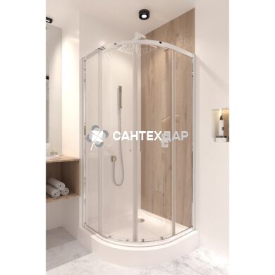 Душова кабіна Q-tap TAURUS 1011AC6 півколо 100x100 розсувні без піддона