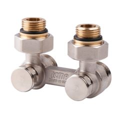 Узел нижнего подключения двухтрубный Icma 1/2" со встроенной термостатической группой задний №884