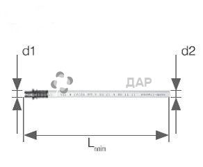 Элемент для подключения к отопительному прибору из&nbsp;многослойной трубы KAN 16x2/14х2 мм L 500 мм