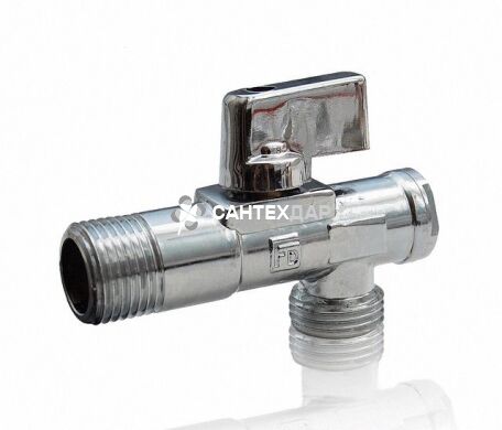 Кран приборний кульовий з фільтром Fado Classic 1/2"-3/4" кутовий хром