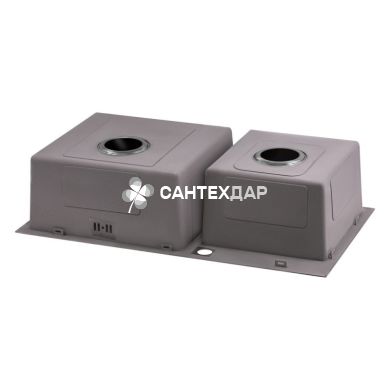 Мийка кухонна з нержавіючої сталі Qtap S7843BL 2.7/1.0 мм