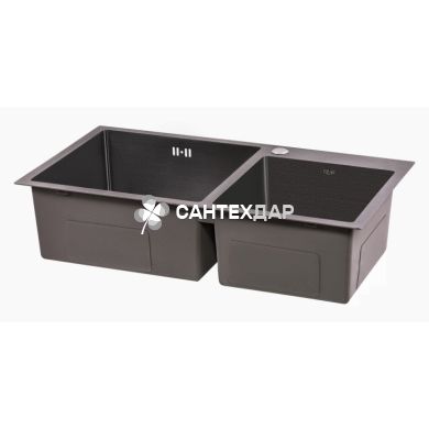 Мийка кухонна з нержавіючої сталі Qtap S7843BL 2.7/1.0 мм