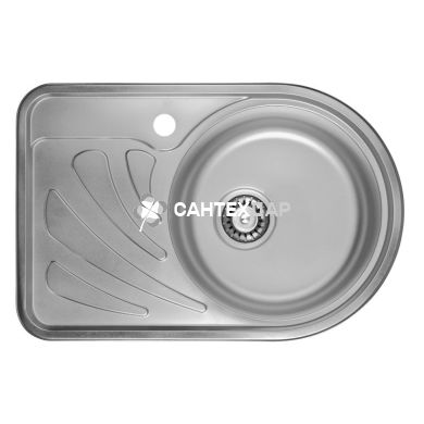 Мийка кухонна ULA 7111 ZS нержавіюча Satin 0.8 мм правобічна