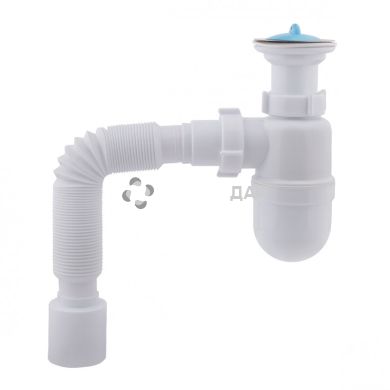 Сифон для умывальника Krono Plast У1050 выпуск 70 мм выход 50 мм