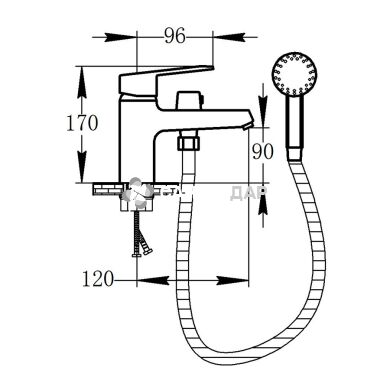 Смеситель для ванной Potato P1409-40