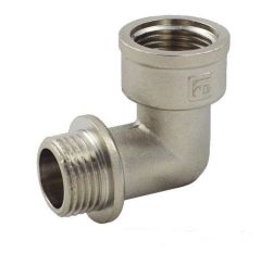 Колено латунное FADO 1/2 НВ никель