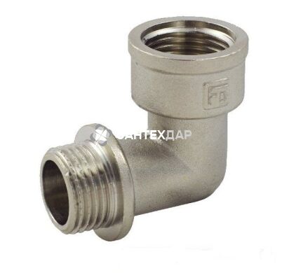 Колено латунное FADO 1/2 НВ никель