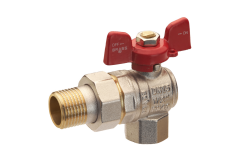 Кран-американка угловой Brass 20 мм 3/4" PN40