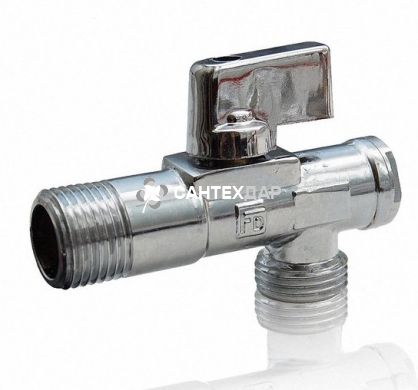 Кран приборний кульовий з фільтром Fado Classic 1/2"-3/8" кутовий хром