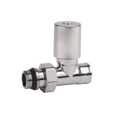 Кран радиаторный SD Forte 1/2" с антипротечкой прямой хром