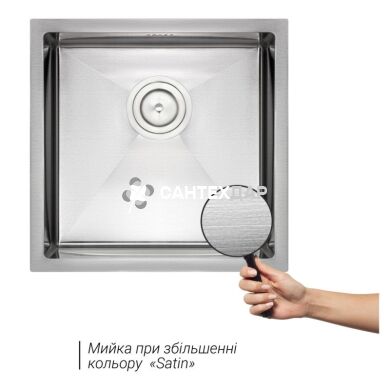 Мийка кухонна з нержавіючої сталі Qtap D4645 2.7/1.0 мм