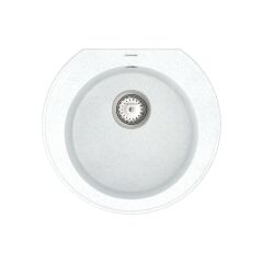 Мойка кварцевая Vankor Kres KMR 01.52 White stone + сифон