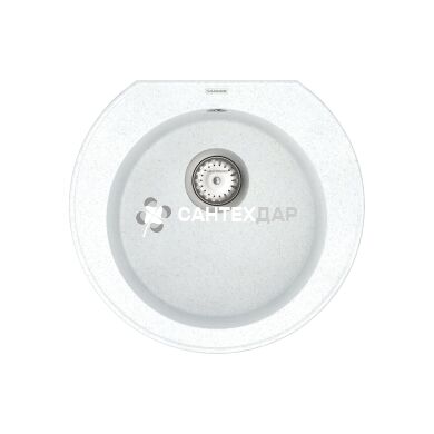 Мойка кварцевая Vankor Kres KMR 01.52 White stone + сифон