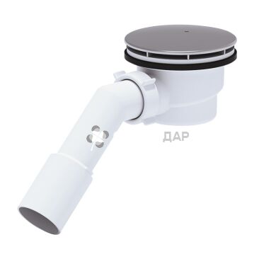 Слив для душевого поддона ANI Plast Е321C 1 1/2"x90 мм h65 выход жосткий 40/50x45˚