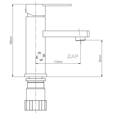 Смеситель для умывальника GF Italy 10-001F-35 CRM на гайке