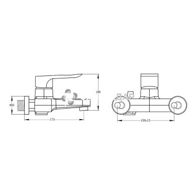 Смеситель для ванной Potato P30201-35