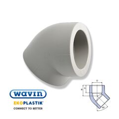 Колено ППР Wavin Ekoplastik 110х45&deg;