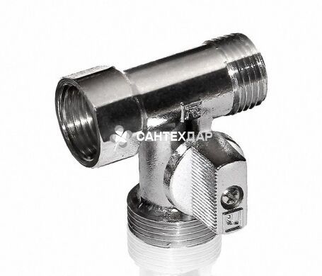 Кран приборний кульовий прохідний Fado NEW 1/2"-3/4" кутовий хром