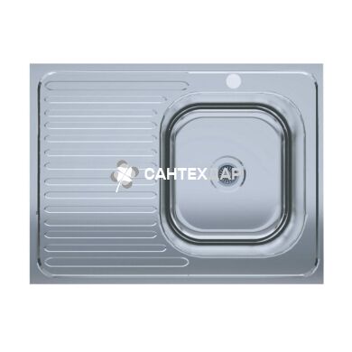 Кухонна мийка UA 60х80 Polish 0.4 мм нержавійка права