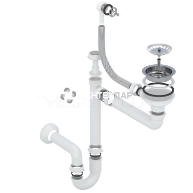 Мийка кварцева Vankor Norton NMP 02.67 White stone + сифон