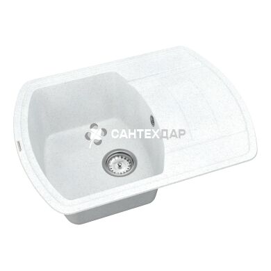 Мийка кварцева Vankor Norton NMP 02.67 White stone + сифон