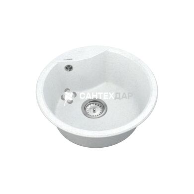 Мойка кварцевая Vankor Vena VMR 01.48 White stone + сифон