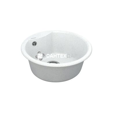 Мойка кварцевая Vankor Vena VMR 01.48 White stone + сифон