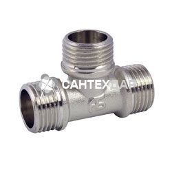 Тройник латунный АБ 1/2 ННН никель