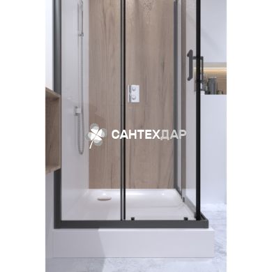 Душова кабіна Q-tap TAURUS BLA1099SC6 квадрат 90x90 розсувні без піддона