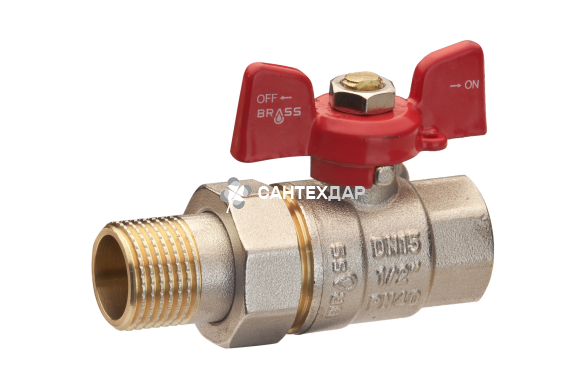 Кран-американка Brass 15 мм 1/2" PN40 прямий