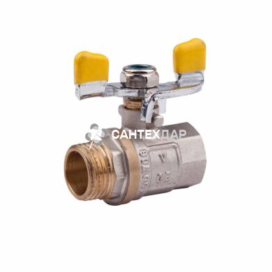 Кран шаровый для газа Valve 3/4" НВ бабочка-эконом