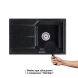 Мийка кухонна Qtap MS 7849 Obsidian