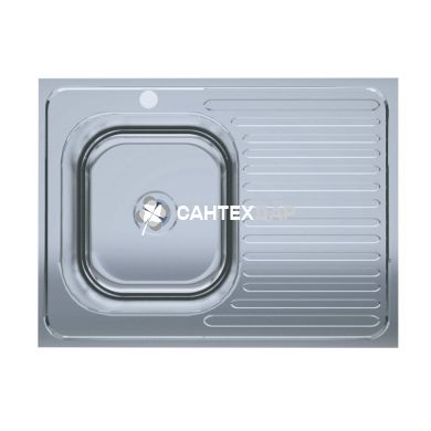 Кухонна мийка UA 60х80 Polish 0.4 мм нержавійка ліва
