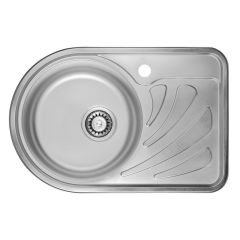 Мийка кухонна ULA 7111 ZS нержавіюча Satin 0.8 мм лівостороння