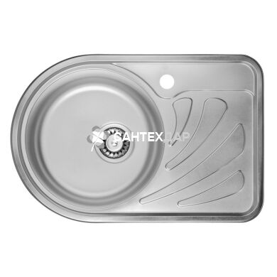 Мойка кухонная ULA 7111 ZS нержавейка Satin 0.8 мм левосторонняя