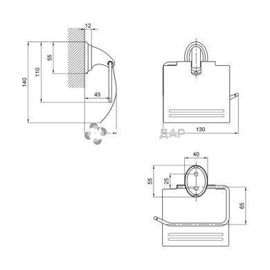 Тримач для туалетного паперу Lidz (CRM) -113.03.01