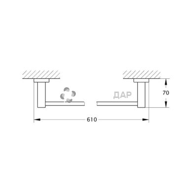 Держатель полотенец GF Italy 2601 65 см венге