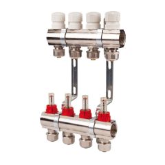Коллекторный блок с расходомерами 1"х11 выходов