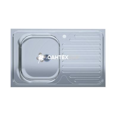 Кухонна мийка UA 50х80 Polish 0.4 мм нержавійка ліва