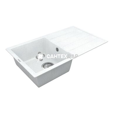 Мойка кварцевая Vankor Easy EMP 02.76 White stone + сифон