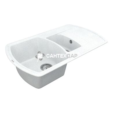 Мийка кварцева Vankor Norton NMP 04.86 White stone + сифон