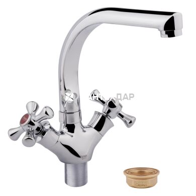 Смеситель для кухни буксовый Potato P6964 на гайке