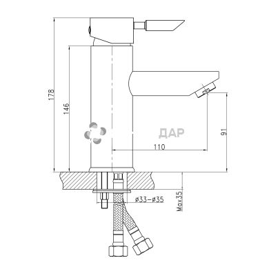 Смеситель для умывальника Q-Tap Elit СRM 001