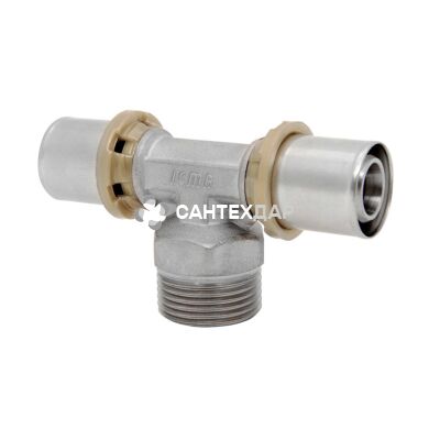 Тройник металопластиковый пресс ICMA SEMPITER&reg; 20х1/2х20 НР №407