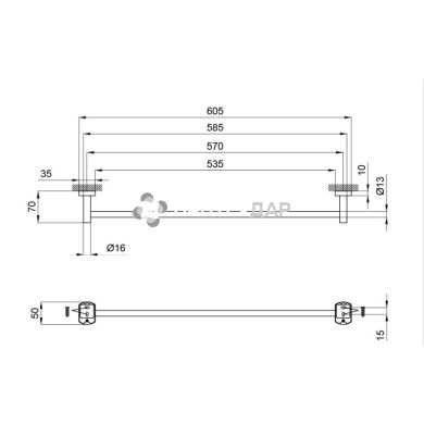 Держатель полотенеца QT Liberty ANT 1124