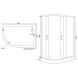 Душова кабіна Lidz Latwa 120x85R низький скло Frost