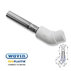 Колено подключения к радиатору ППР Wavin Ekoplastik 20х45&deg; наружное 750 мм